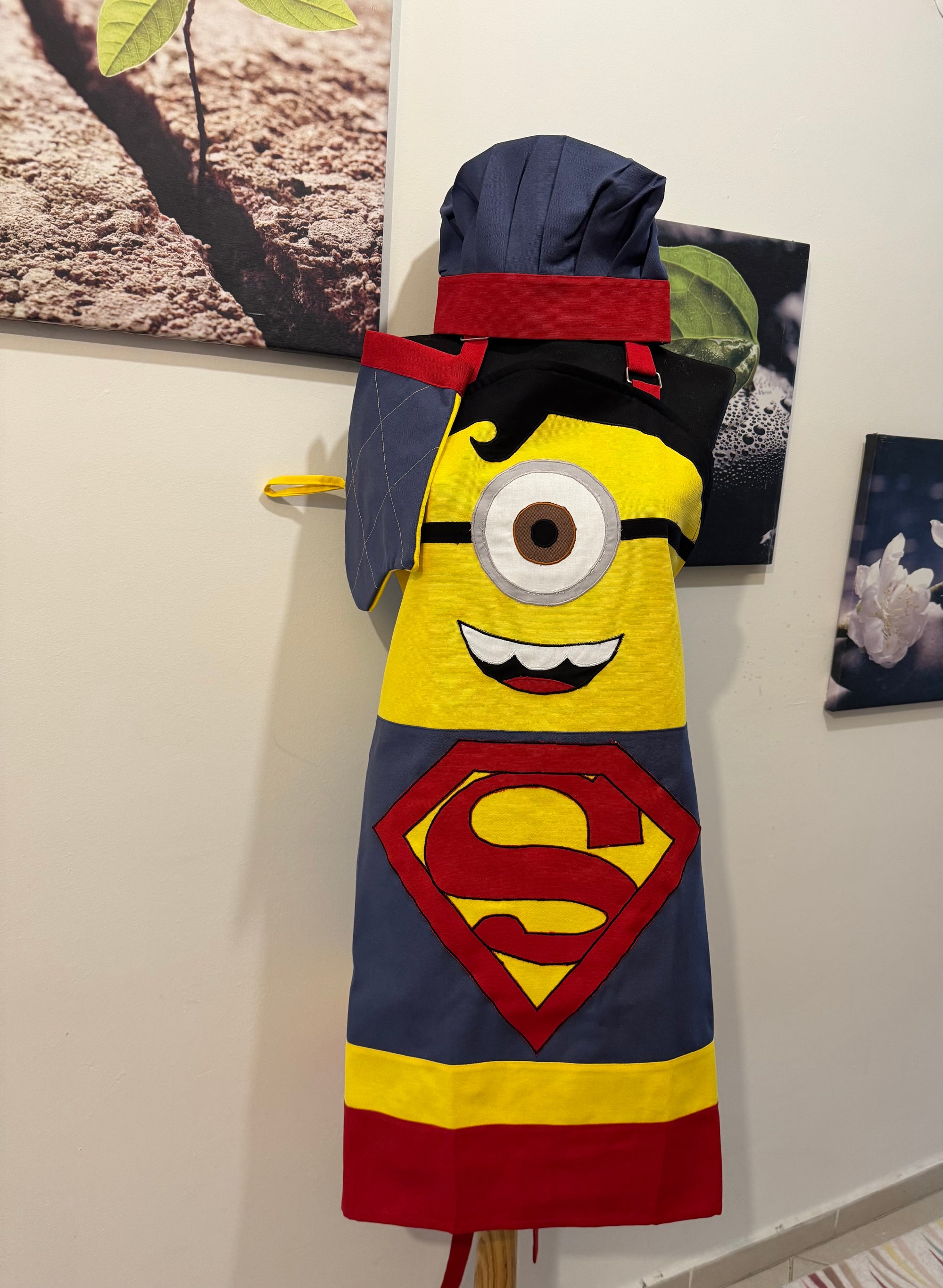 El Yapımı Süper Kahraman Minion Mutfak Önlüğü Seti