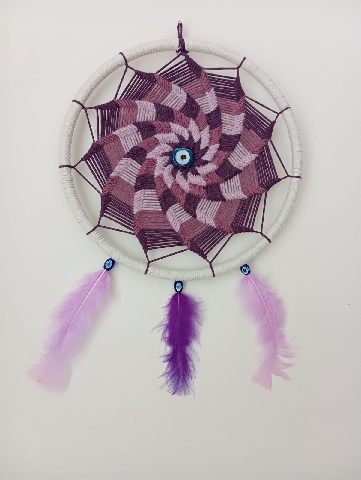 Nazar Boncuklu Mandala Rüya Kapanı - El Yapımı Duvar Süsü