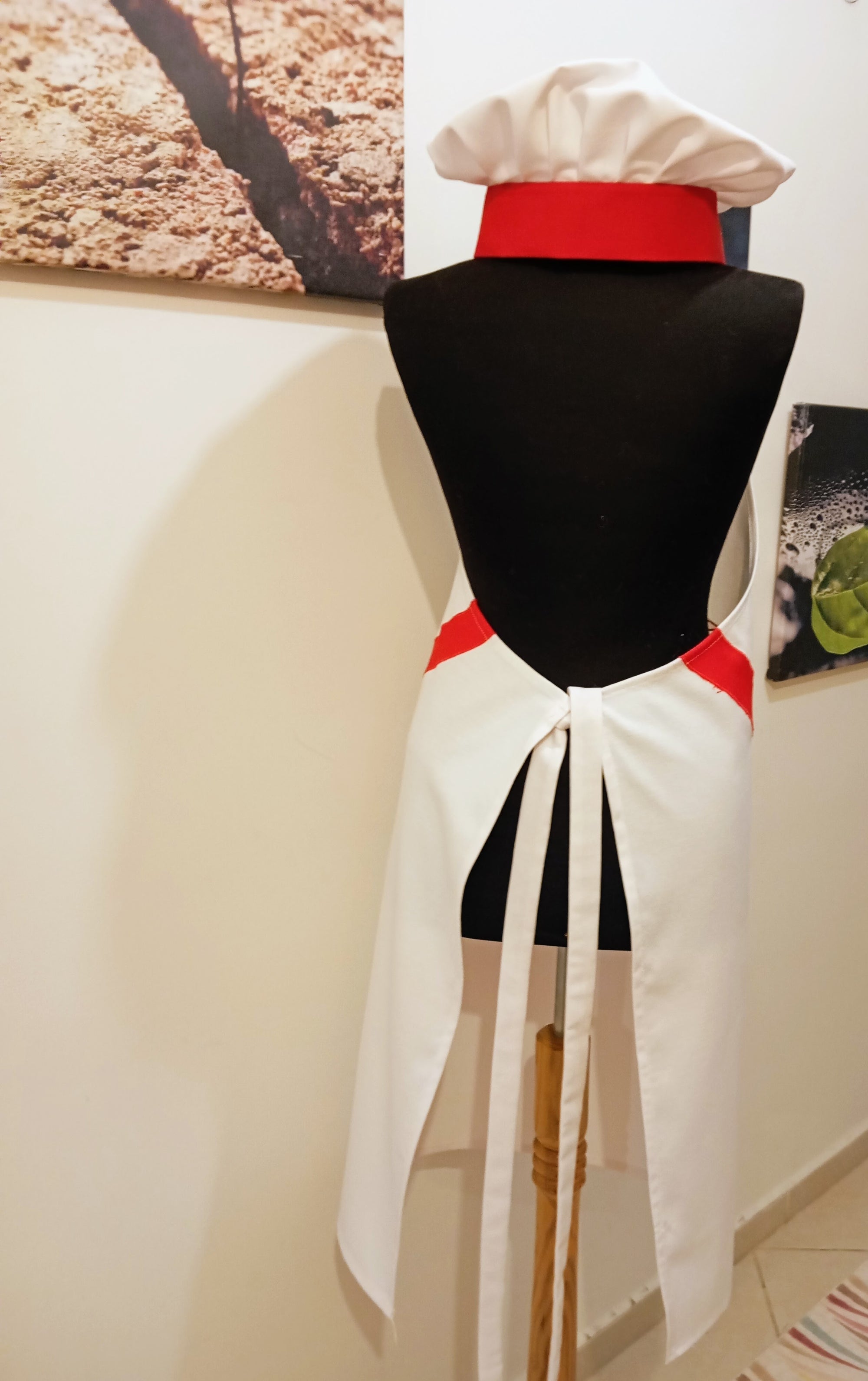 Kardan Adam Mutfak Önlüğü ve Şef Şapkası Seti - Yılbaşı Özel - El Yapımı