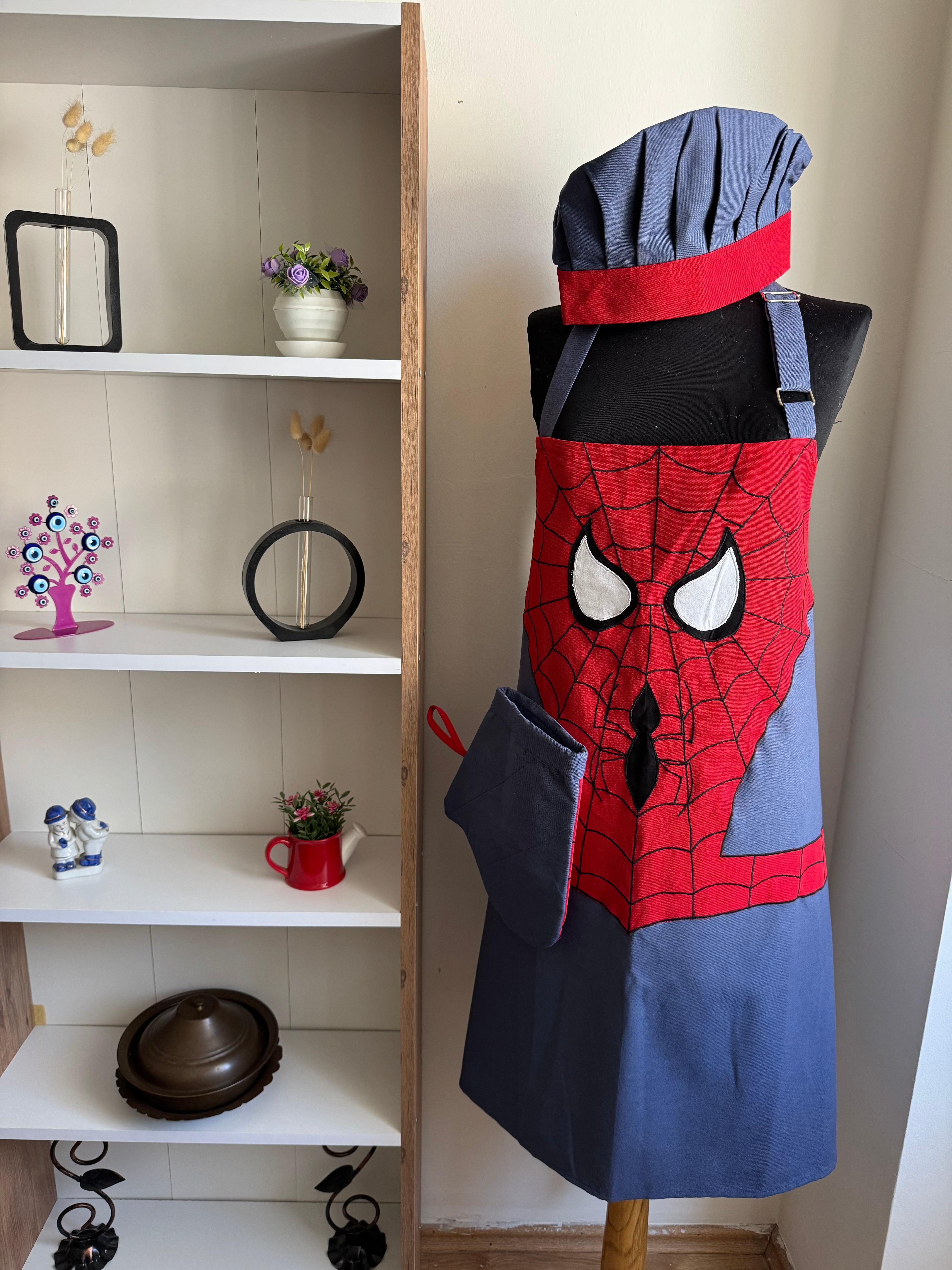 Örümcek Adam (Spiderman) Temalı Mutfak Önlüğü Seti