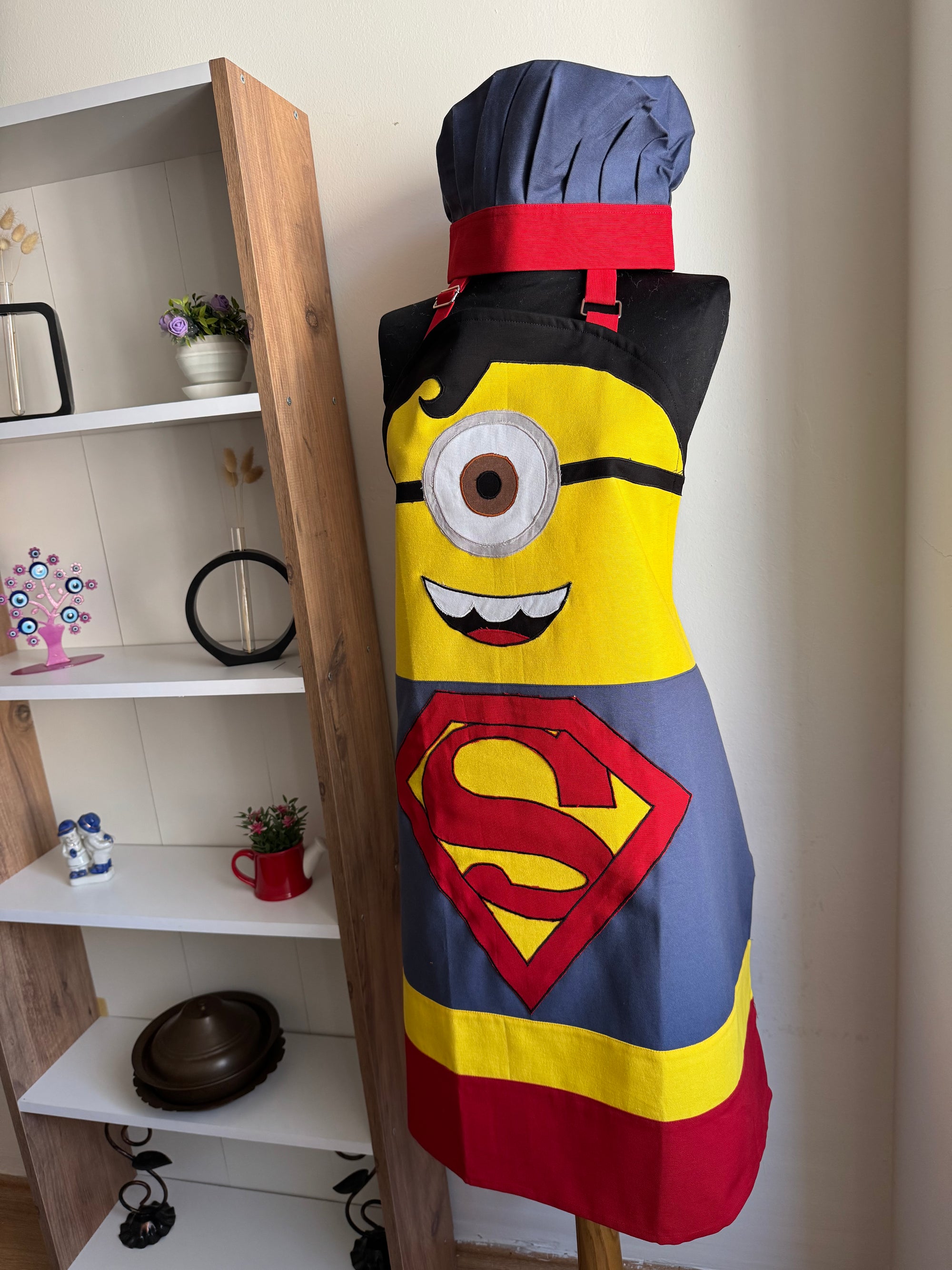 El Yapımı Süper Kahraman Minion Mutfak Önlüğü Seti
