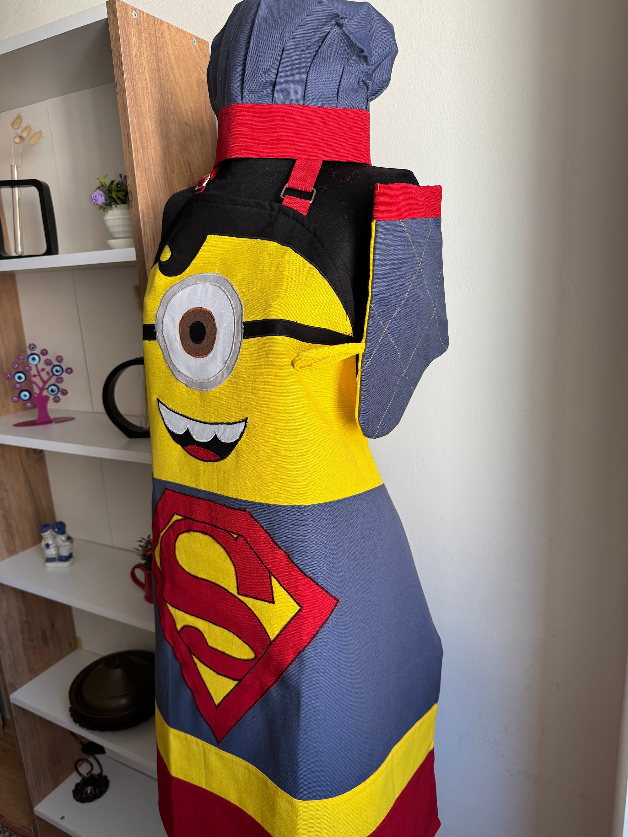 El Yapımı Süper Kahraman Minion Mutfak Önlüğü Seti