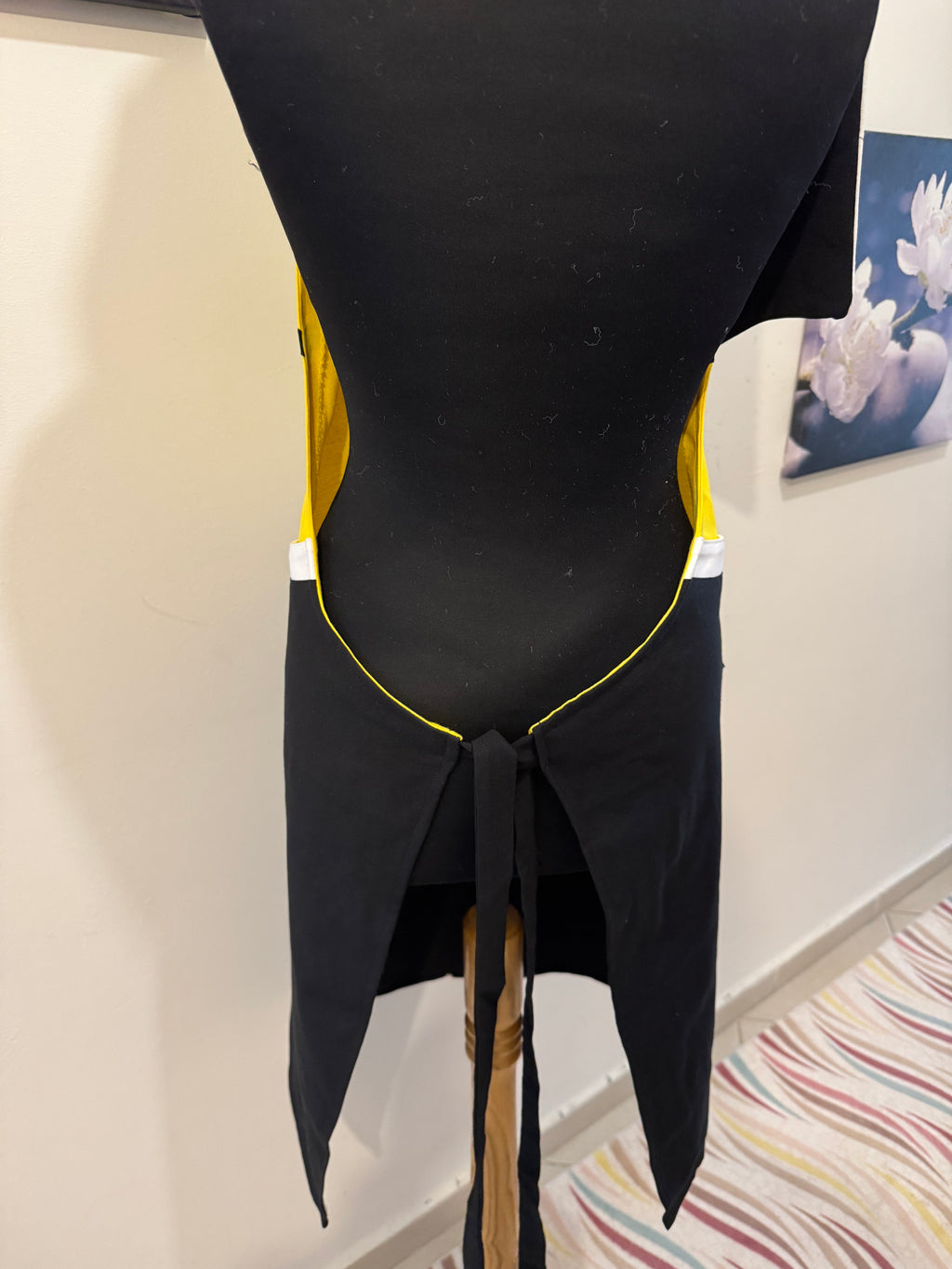 Minyon (Minion) Aşçı Kostümü Mutfak Önlüğü Seti - Siyah