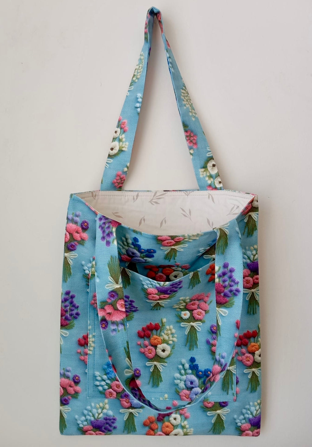 Sanatsal Avrupa Kolaj Desenli Cepli Bez Çanta | Tote Bag (Copy)