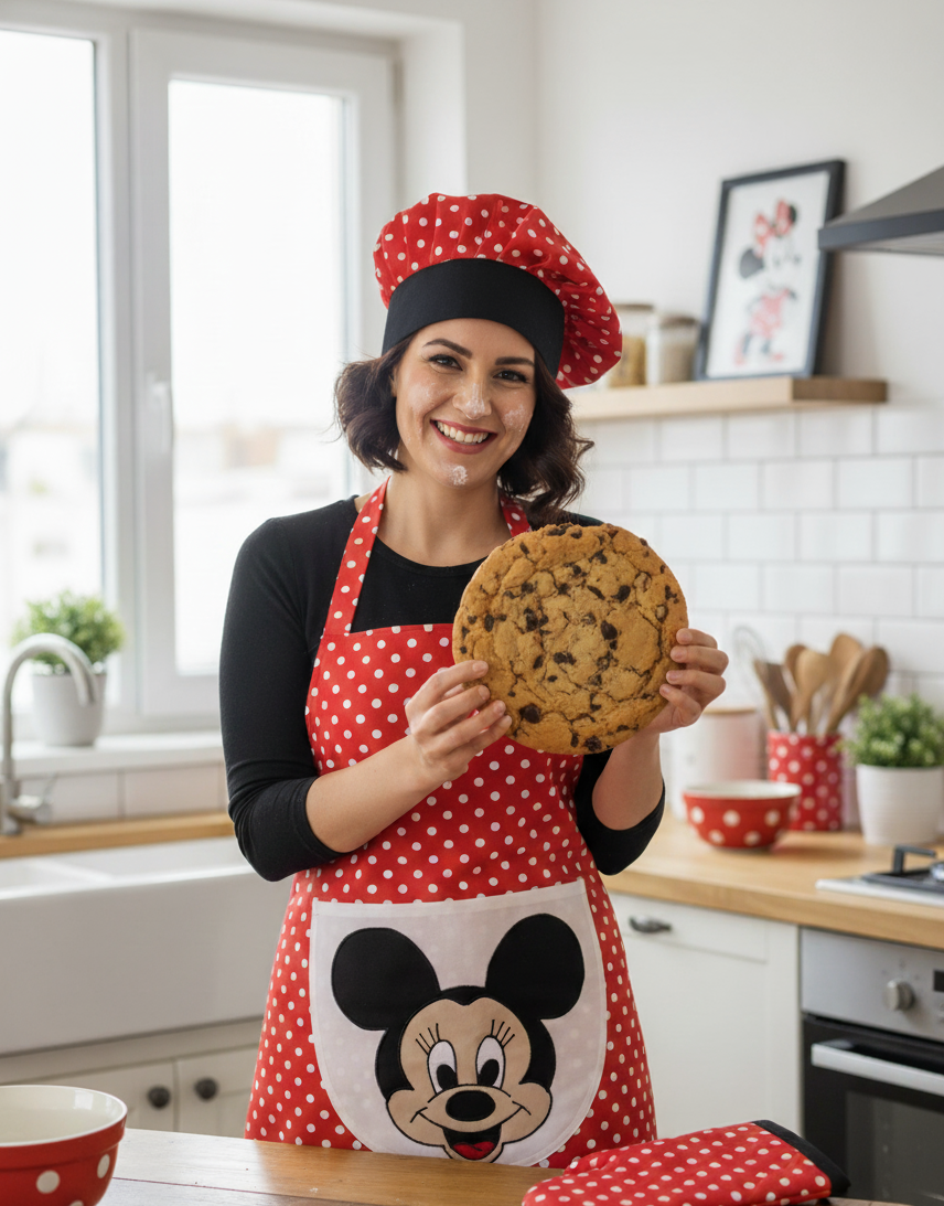 El Yapımı Kırmızı Puantiyeli Mutfak Önlüğü Seti - Cepli Tasarım - Kendinize Sevgiliye Arkadaşa Hediye